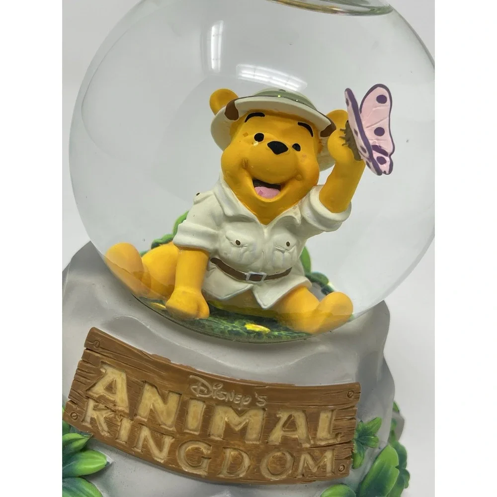 Disney Animal Kingdom Winnie the Pooh Safari Snow Globe Butterfly 17071 Souvenir